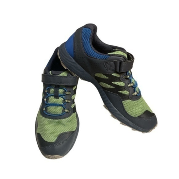 Merrell Big Kid's Nova 2 Sneaker Blue hook loop closure blue green shoe Sz 6.5M - Picture 1 of 14